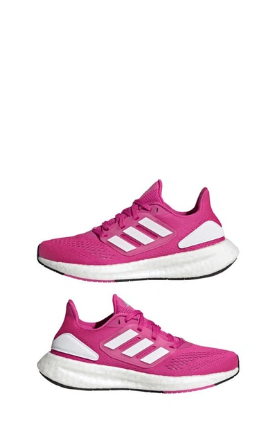 Shop Adidas Originals Kids' Pureboost 22 Running Sneaker In Lucid Fuchsia/ White