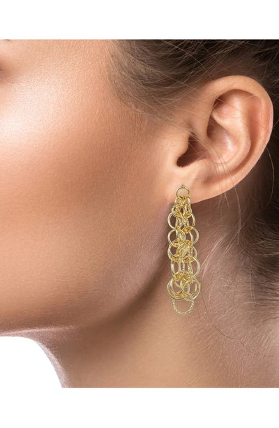 Shop Jardin Cluster Chain Drop Earrings In Gold