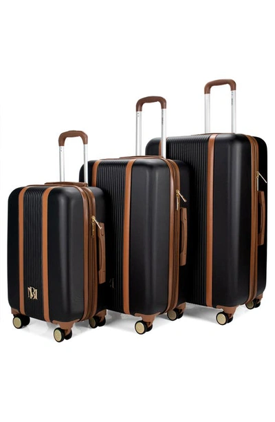 Shop Badgley Mischka Mia Hardshell 3-piece Luggage Set In Black