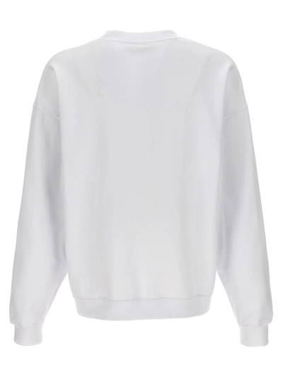 Dsquared2 Crew Neck Logo Sweatshirt In White