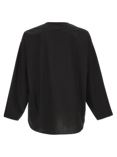 Shop Fear Of God 'lounge' Blouse In Black