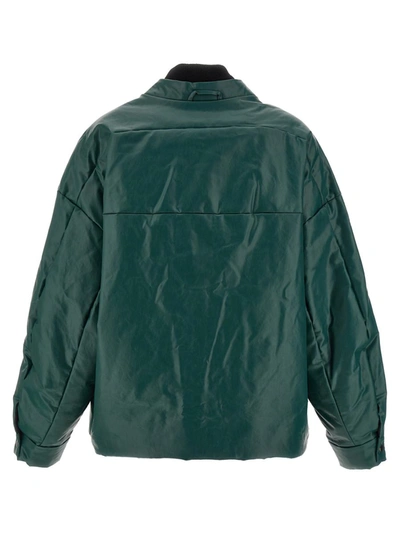 Shop Kassl Editions 'oversized Padded' Bomber Jacket In Green