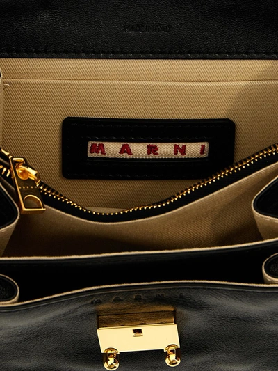 Shop Marni 'trunk Soft' Mini Shoulder Bag In Black