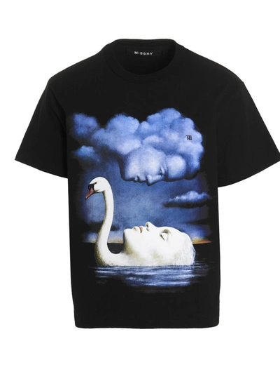 Shop Misbhv T-shirt 'la Donna Del Lago' In Black