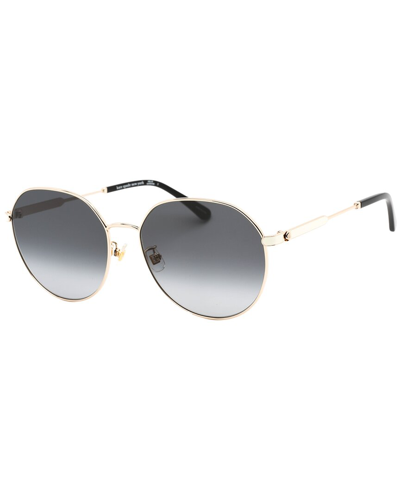 Shop Kate Spade New York Women's Nesha/f/s  60mm Sunglasses In Gold
