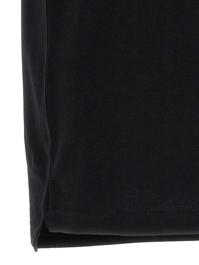 Shop Moschino 'double Smile' Polo Shirt In White/black