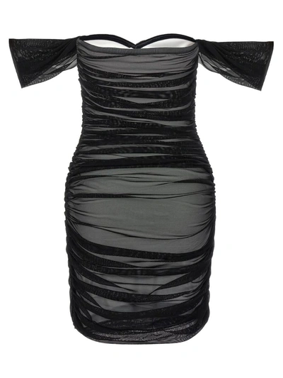 Shop Norma Kamali 'walter' Mini Dress In Black