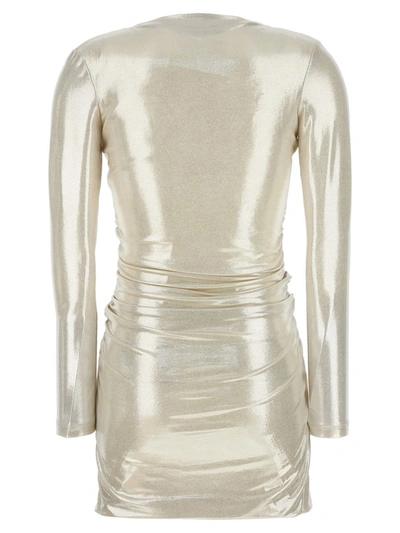 Shop Pinko 'vulcaia' Mini Dress In Silver