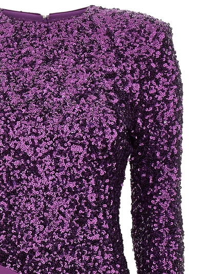 Shop Rotate Birger Christensen Rotate Maxi Bow Sequin Dress In Purple