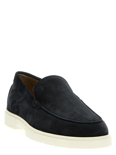 Shop Tod's 'pantofola' Loafers In Blue