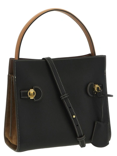 Shop Tory Burch 'small Lee Radziwill' Handbag In Black