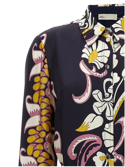 Shop Tory Burch Printed Silk Chemisier Dress In Multicolor