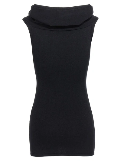Shop Wardrobe.nyc Mini Off Shoulder Dress In Black