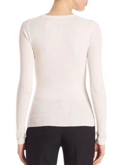 Shop Michael Kors Ribbed Cashmere Sweater In Black