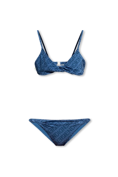 Fendi Women Micro Patchwork Bikini Top