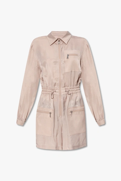 Shop Moncler Beige Jumpsuit With Pockets In New