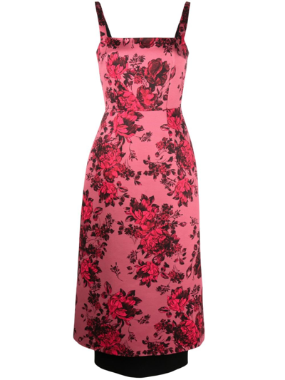 Shop Emilia Wickstead Pink Tiffany Floral-print Dress