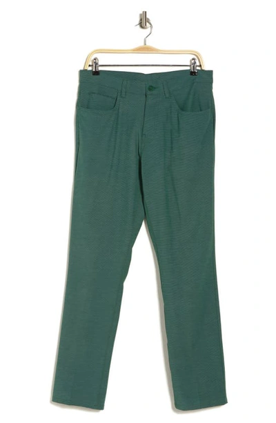 Shop Callaway Golf 5-pocket Texture Straight Leg Pants In Trekking Green Heather
