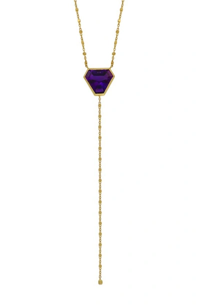 Shop Bony Levy 18k Gold Chain Amethyst Y-drop Necklace