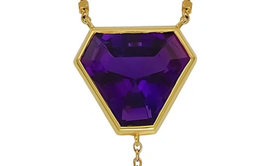 Bony Levy 18k Gold Chain Amethyst Y-drop Necklace In 18k Gold