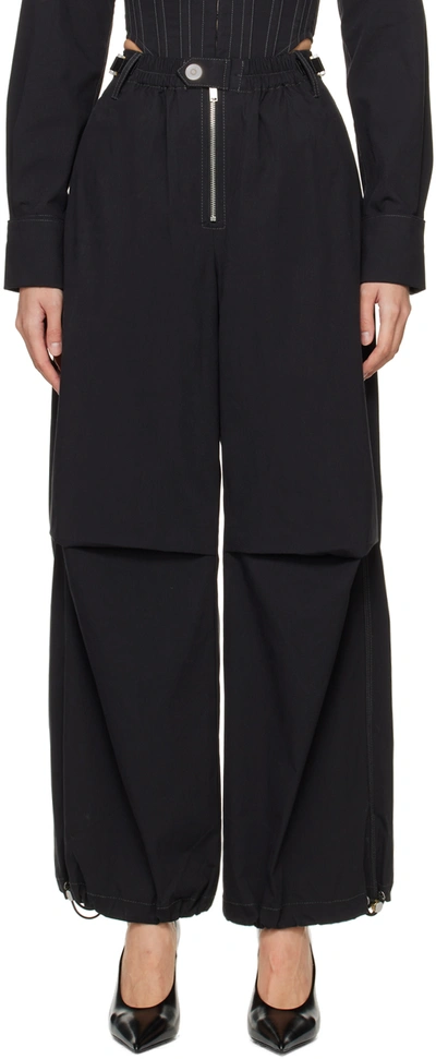 Shop Dion Lee Black Flight Trousers