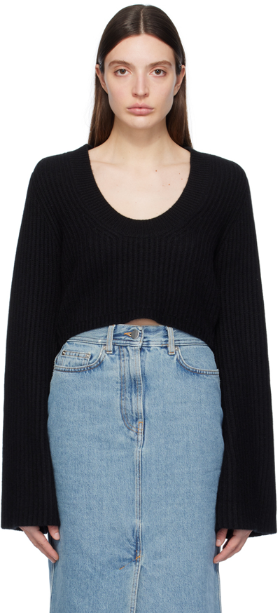 Loulou Studio Black Chante Sweater In Black