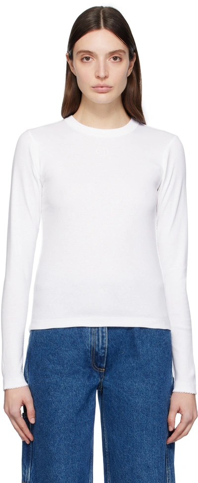 Shop Saks Potts White Eloise Long Sleeve T-shirt