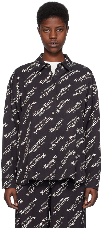 Kenzo By Verdy Dropped-shoulder Shirt In Black