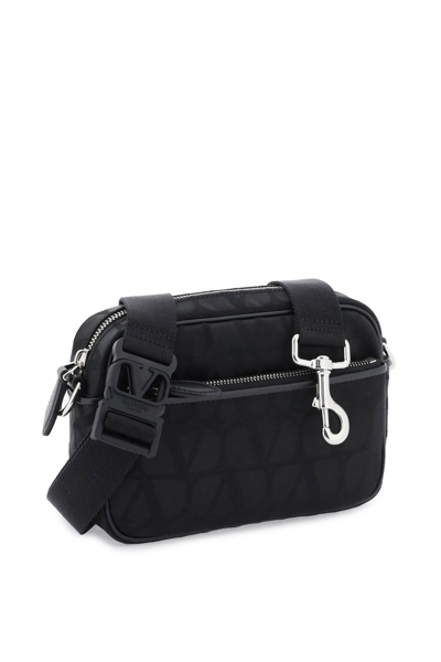 Shop Valentino Black Iconographe Crossbody Bag