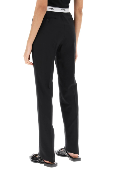 Shop Homme Girls Logo Band Trousers In Black