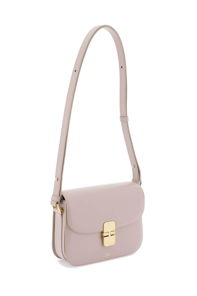 Shop Apc Grace Small Bag In Grey,purple