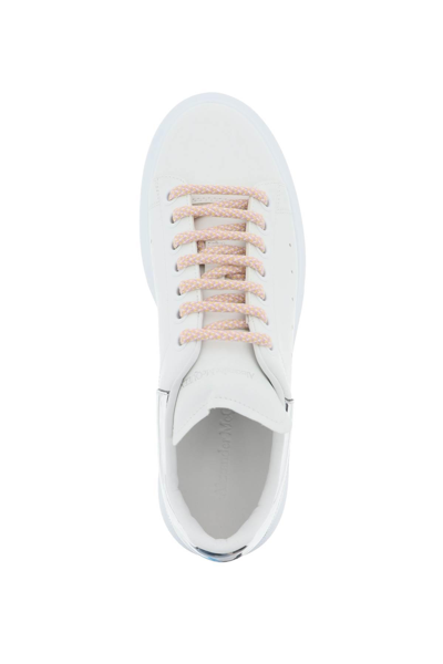 Shop Alexander Mcqueen Oversize Sneakers In White,silver