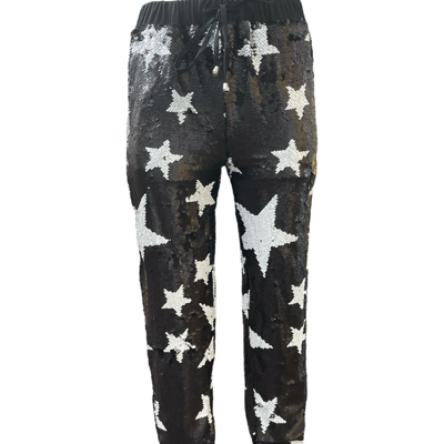 Shop Any Old Iron Men's Sparkle Star Joggers In Black