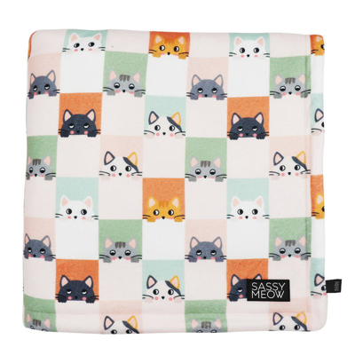 Shop Sassy Woof Cat Blanket In Green