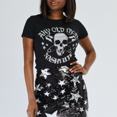 Shop Any Old Iron Sparkle Star Skirt In Black