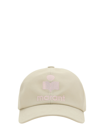 Shop Isabel Marant Tyron Baseball Hat In Ecru/light Pink