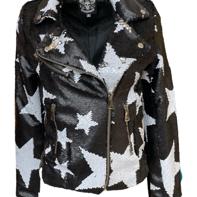 Shop Any Old Iron Sparkle Star Moto In Black