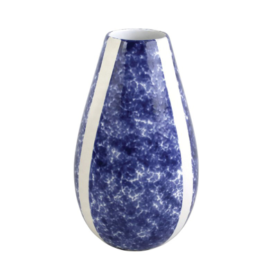 Shop Viva By Vietri Santorini Sponged Vase In Blue