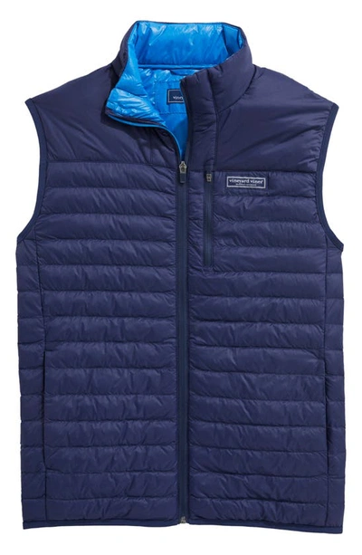 Shop Vineyard Vines Lightweight Packable Primaloft® Thermoplume Puffer Vest In Nautical Navy