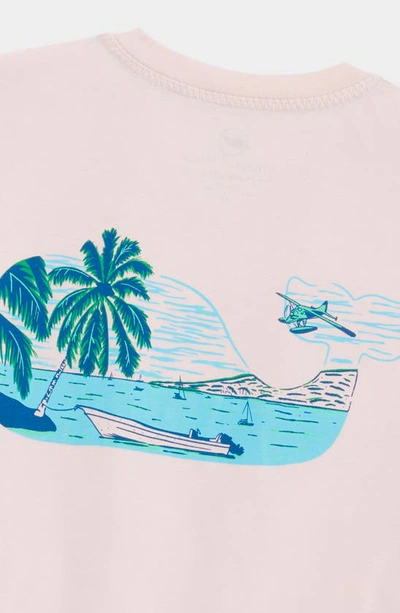 Shop Vineyard Vines Paradise Scene Whale Short Sleeve Dunes T-shirt In Strawberry Cr Hthr