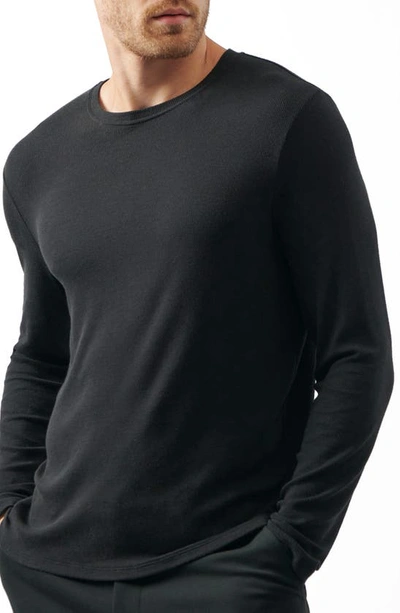 Atm Anthony Thomas Melillo Oversize Rib Long Sleeve T-shirt In Black