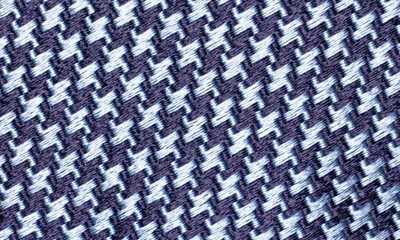 Shop Jack Victor Forden Houndstooth Silk Tie In Blue