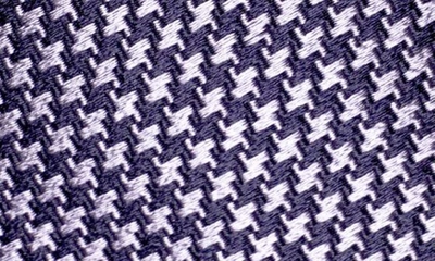 Shop Jack Victor Forden Houndstooth Silk Tie In Purple