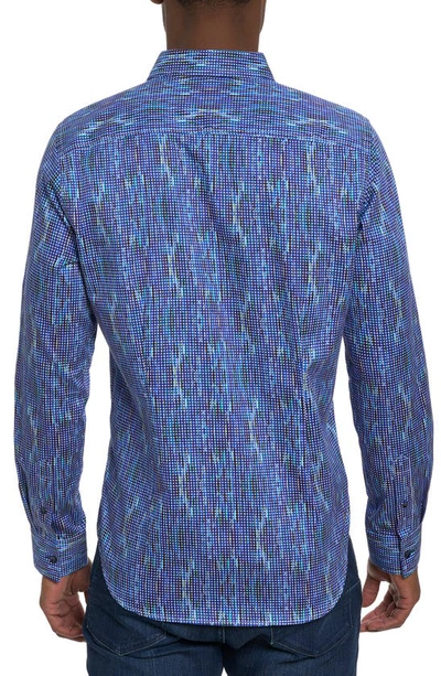 Shop Robert Graham Frankhauser Geo Print Button-up Shirt In Blue Multi