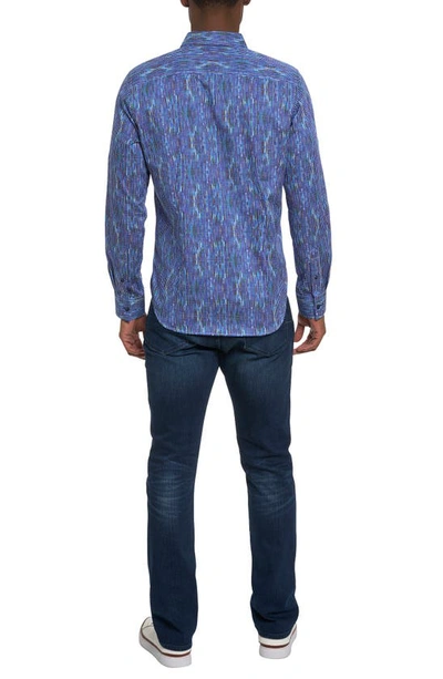 Shop Robert Graham Frankhauser Geo Print Button-up Shirt In Blue Multi