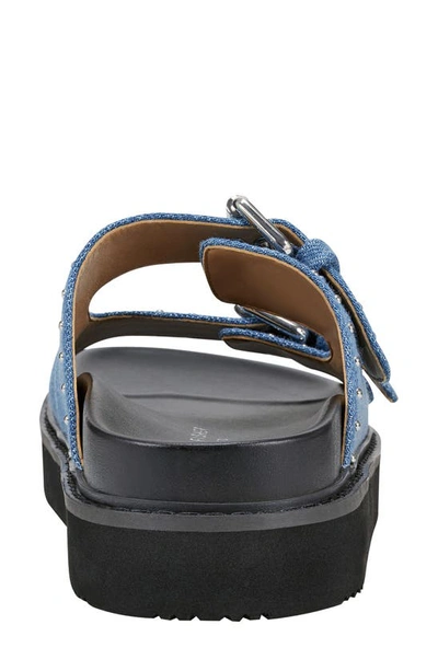Shop Marc Fisher Ltd Agusta Slide Sandal In Dark Blue 400