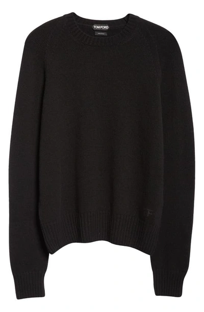 Shop Tom Ford Cashmere Crewneck Sweater In Black