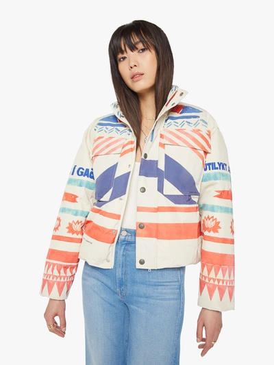 Shop Mother The Powder Puff Swede Dream Jacket (also In S, M,l, Xl) In White