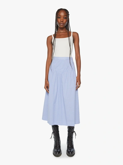 Shop Mother The Sunday Stroll Skirt Chalet Stripe (also In S, M,l, Xl) In Blue