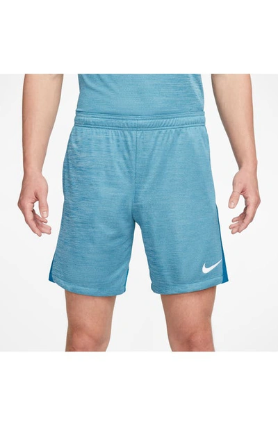 Shop Nike Dri-fit Academy Soccer Shorts In Green Abyss/ Pure/ White